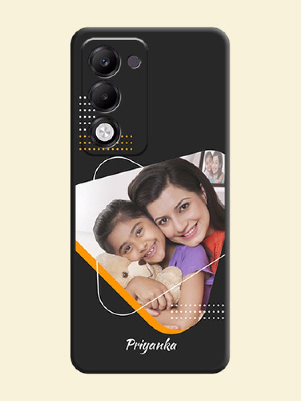 Yellow Triangle on Photo On Space Black Custom Soft Matte Mobile Back Cover - Oppo k13x 5G