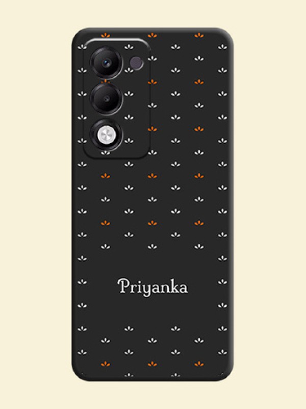 Simple Pattern With Custom Text On Space Black Custom Soft Matte Mobile Back Cover - Oppo k13x 5G