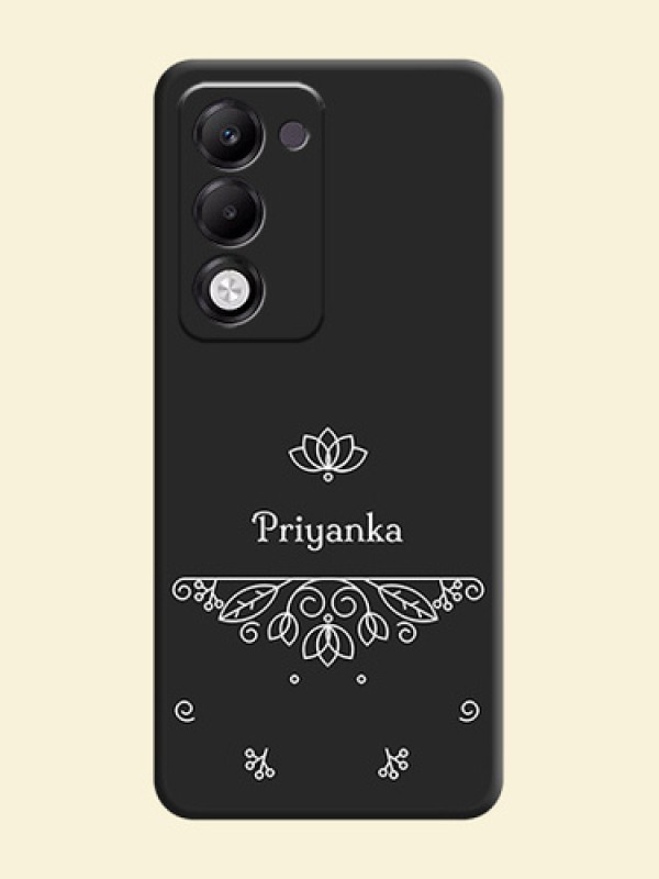 Lotus Garden Custom Text On Space Black Custom Soft Matte Mobile Back Cover - Oppo k13x 5G