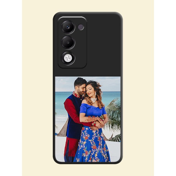 Image Upload With Space Black Color On Custom Soft Matte Mobile Back Cover - Oppo k13x 5G