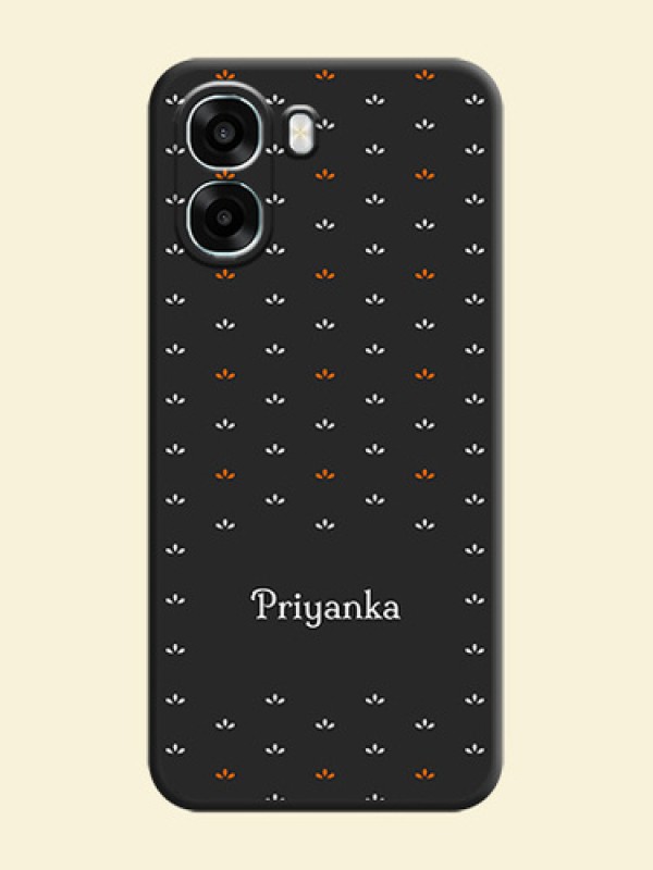 Simple Pattern With Custom Text On Space Black Custom Soft Matte Mobile Back Cover - Oppo K14x 5G