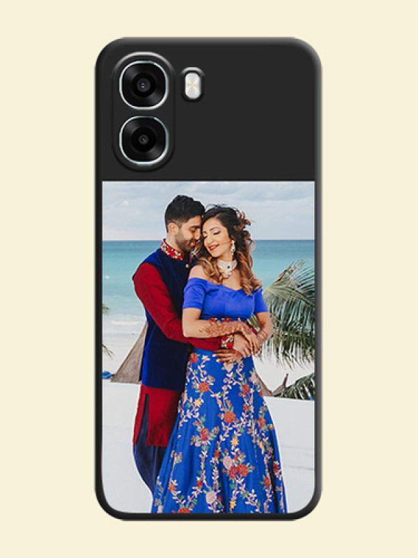 Image Upload With Space Black Color On Custom Soft Matte Mobile Back Cover - Oppo K14x 5G