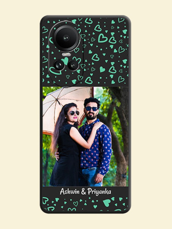 Sea Green Indefinite Love Pattern - Photo on Space Black Soft Matte Mobile Cover - Reno 10 5G