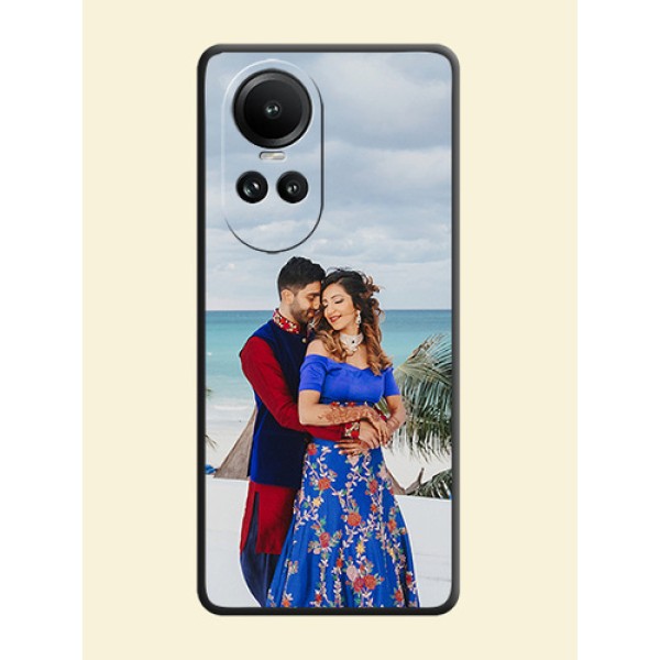 Full Single Pic Upload On Space Black Personalized Soft Matte Phone Covers - Reno 10 5G Full Single Pic Upload On Space Black Personalized Soft Matte Phone Covers - Reno 10 5G
