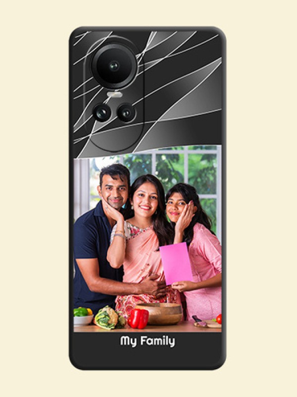 Mixed Wave Lines - Photo on Space Black Soft Matte Mobile Cover - Reno 10 Pro 5G