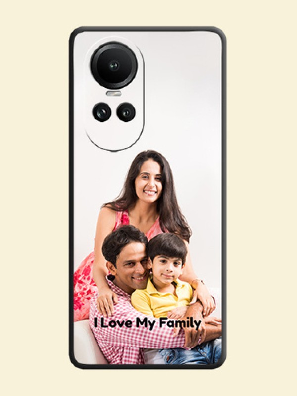 Full Single Pic Upload With Text On Space Black Personalized Soft Matte Phone Covers - Reno 10 Pro 5G