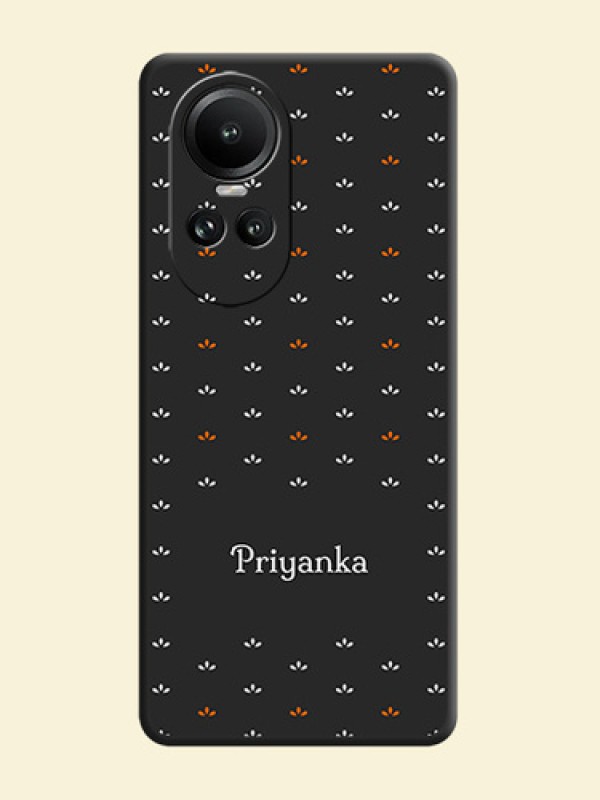 Simple Pattern With Custom Text On Space Black Personalized Soft Matte Phone Covers - Reno 10 Pro 5G