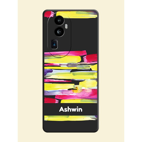 Brush Coloured on Space Black Personalized Soft Matte Phone Covers - Reno 10 Pro Plus 5G Brush Coloured on Space Black Personalized Soft Matte Phone Covers - Reno 10 Pro Plus 5G