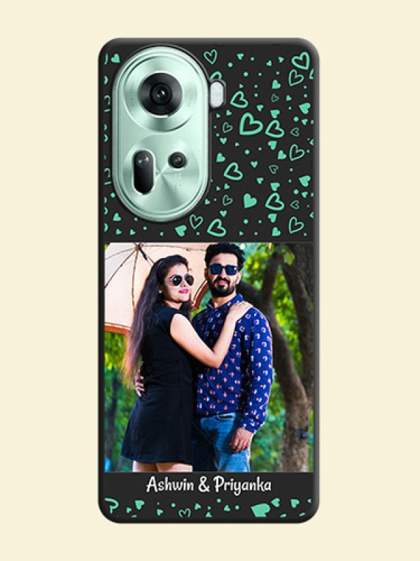 Sea Green Indefinite Love Pattern - Photo on Space Black Soft Matte Mobile Cover - Reno 11 5G
