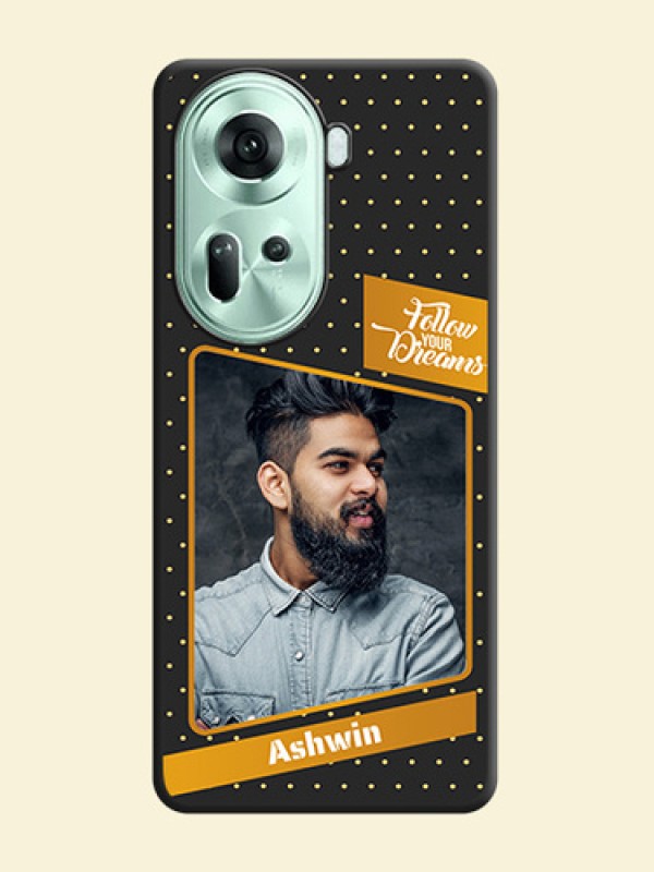 Follow Your Dreams with White Dots on Space Black Custom Soft Matte Phone Cases - Reno 11 5G