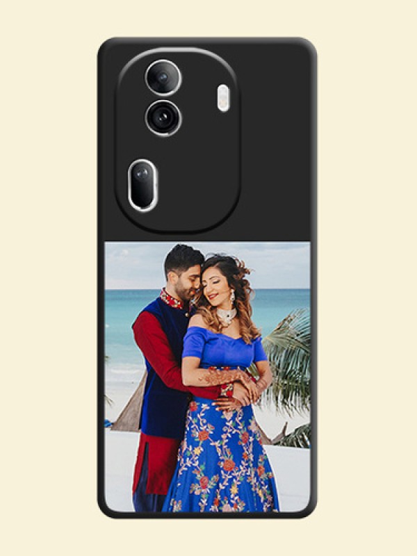 Image Upload With Space Black Color On Custom Soft Matte Mobile Back Cover - Oppo Reno 11 Pro 5G