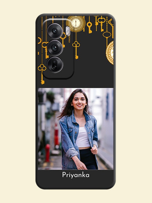 Decorative Design with Text On Space Black Custom Soft Matte Mobile Back Cover - Oppo Reno 12 5G