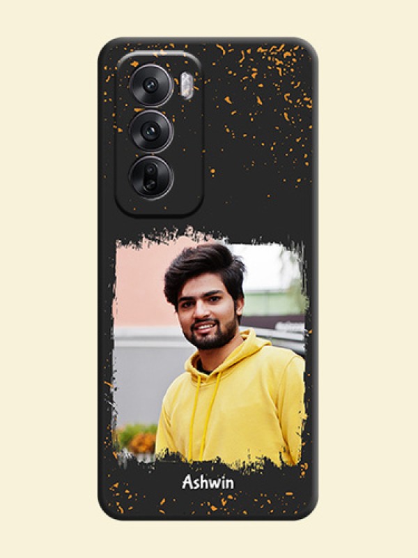 Spray Free Design on Photo On Space Black Custom Soft Matte Mobile Back Cover - Oppo Reno 12 5G