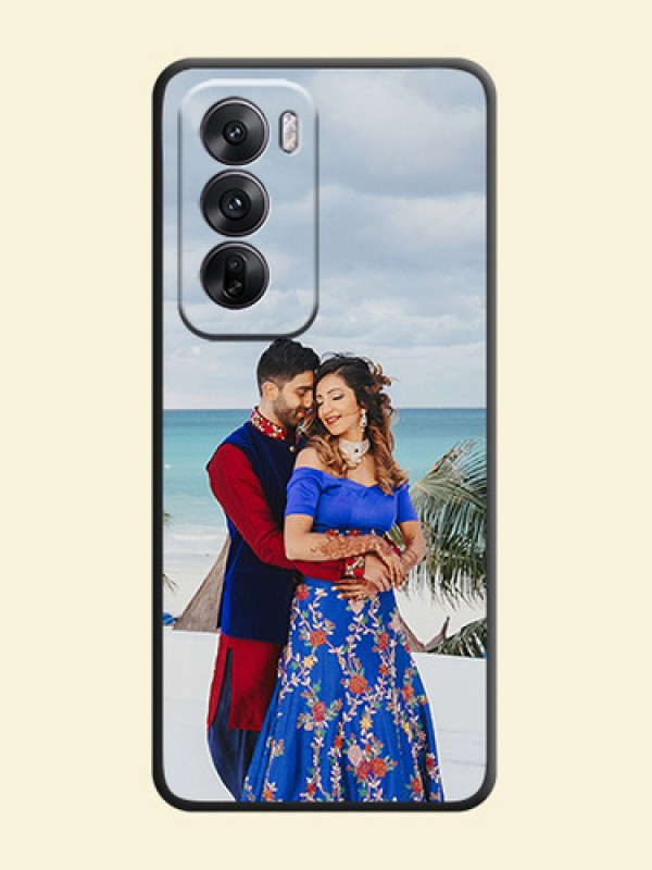 Full Single Pic Upload On Space Black Custom Soft Matte Mobile Back Cover - Oppo Reno 12 5G