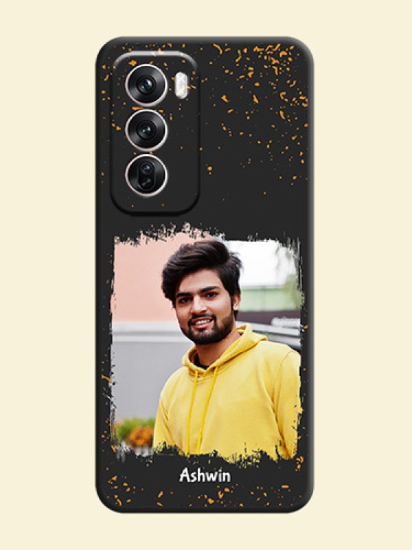 Spray Free Design on Photo On Space Black Custom Soft Matte Mobile Back Cover - Oppo Reno 12 Pro 5G