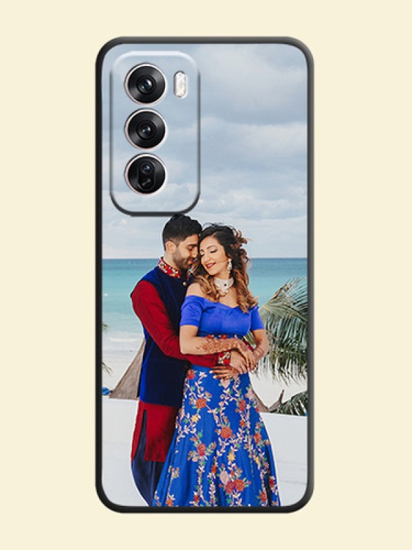 Full Single Pic Upload On Space Black Custom Soft Matte Mobile Back Cover - Oppo Reno 12 Pro 5G