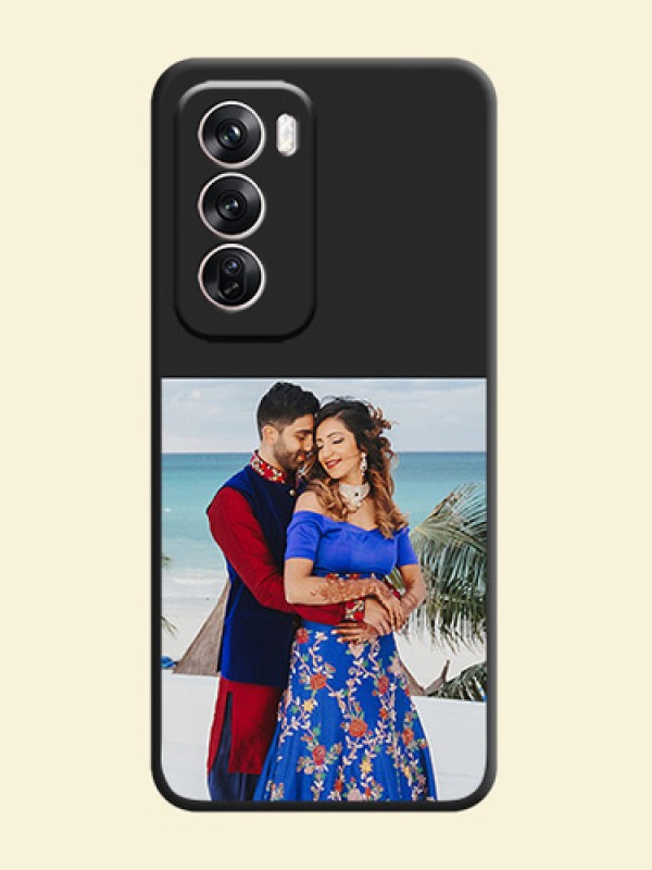 Image Upload With Space Black Color On Custom Soft Matte Mobile Back Cover - Oppo Reno 12 Pro 5G
