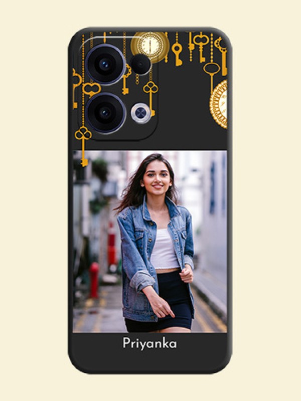 Decorative Design with Text On Space Black Custom Soft Matte Mobile Back Cover - Oppo Reno 13 5G