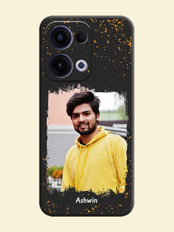 Spray Free Design on Photo On Space Black Custom Soft Matte Mobile Back Cover - Oppo Reno 13 5G