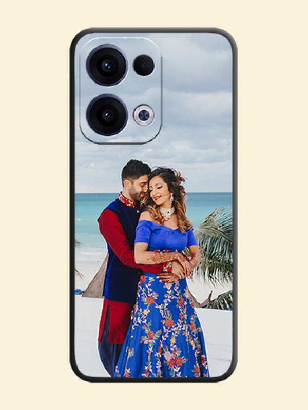 Full Single Pic Upload On Space Black Custom Soft Matte Mobile Back Cover - Oppo Reno 13 5G