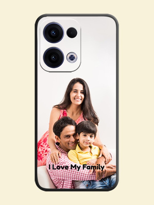 Full Single Pic Upload With Text On Space Black Custom Soft Matte Mobile Back Cover - Oppo Reno 13 5G