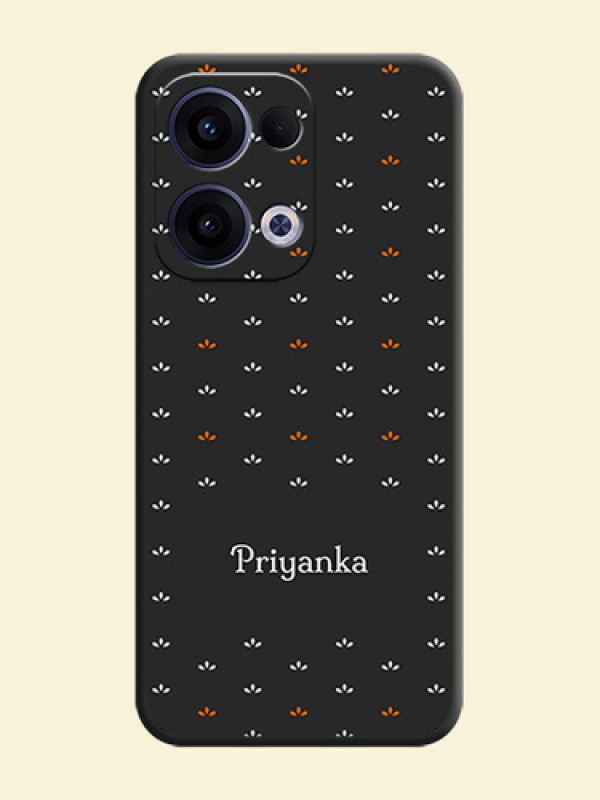 Simple Pattern With Custom Text On Space Black Custom Soft Matte Mobile Back Cover - Oppo Reno 13 5G