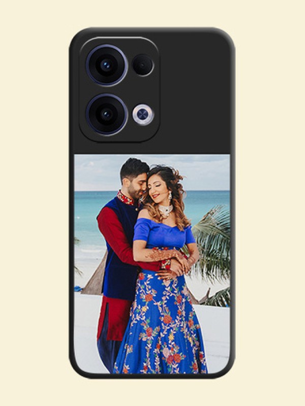 Image Upload With Space Black Color On Custom Soft Matte Mobile Back Cover - Oppo Reno 13 5G