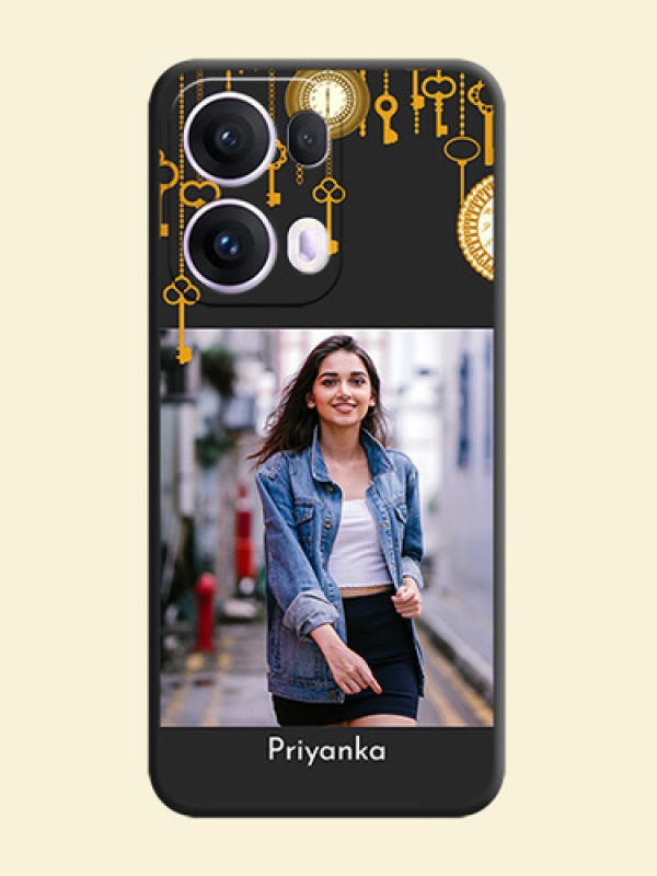 Decorative Design with Text On Space Black Custom Soft Matte Mobile Back Cover - Oppo Reno 13 Pro 5G