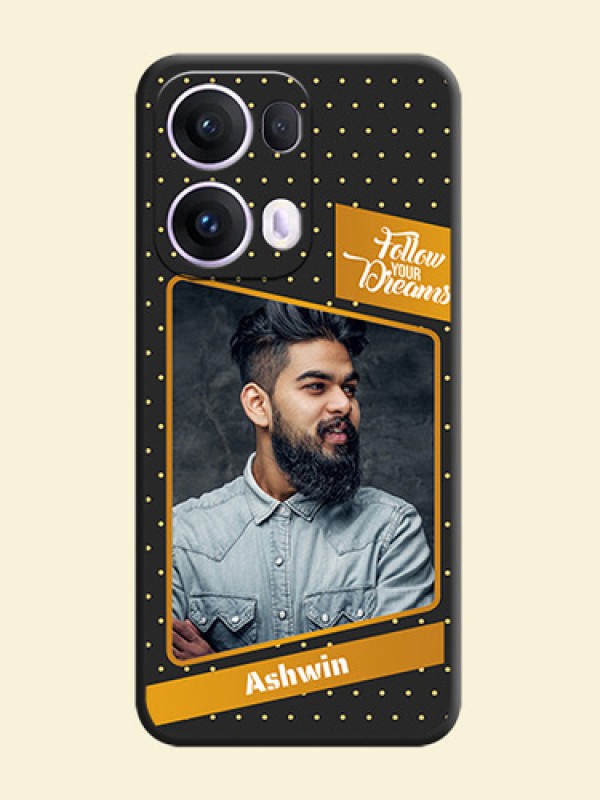 Follow Your Dreams with White Dots On Space Black Custom Soft Matte Mobile Back Cover - Oppo Reno 13 Pro 5G