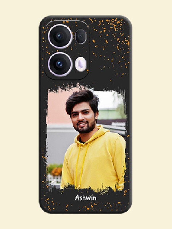 Spray Free Design on Photo On Space Black Custom Soft Matte Mobile Back Cover - Oppo Reno 13 Pro 5G