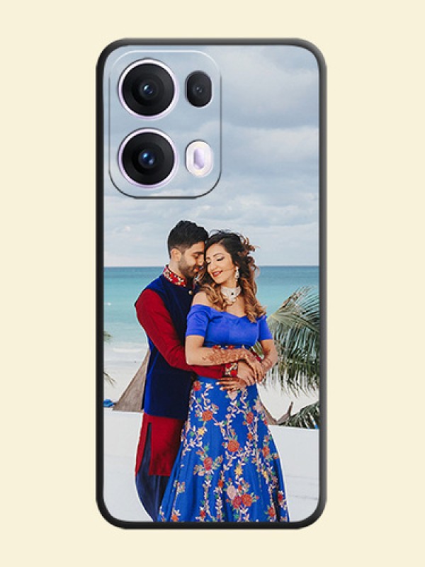 Full Single Pic Upload On Space Black Custom Soft Matte Mobile Back Cover - Oppo Reno 13 Pro 5G