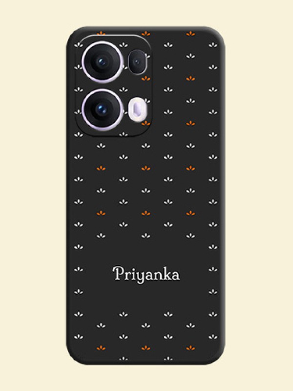 Simple Pattern With Custom Text On Space Black Custom Soft Matte Mobile Back Cover - Oppo Reno 13 Pro 5G
