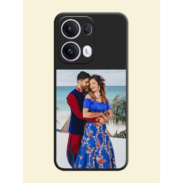 Image Upload With Space Black Color On Custom Soft Matte Mobile Back Cover - Oppo Reno 13 Pro 5G