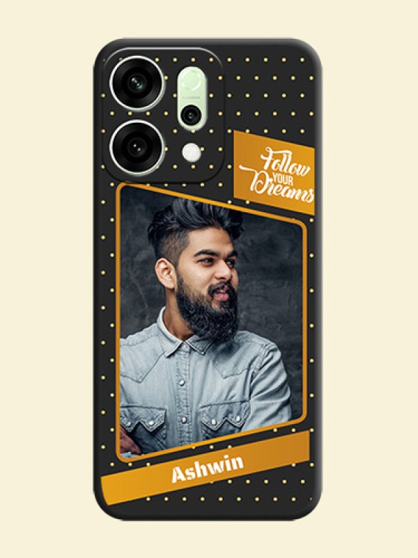 Follow Your Dreams with White Dots On Space Black Custom Soft Matte Mobile Back Cover - Oppo Reno 14 5G