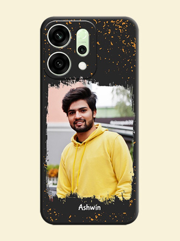 Spray Free Design on Photo On Space Black Custom Soft Matte Mobile Back Cover - Oppo Reno 14 5G