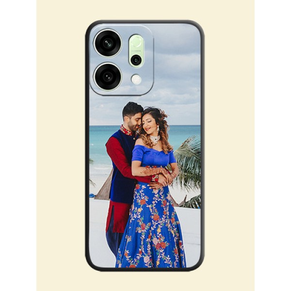 Full Single Pic Upload On Space Black Custom Soft Matte Mobile Back Cover - Oppo Reno 14 5G Full Single Pic Upload On Space Black Custom Soft Matte Mobile Back Cover - Oppo Reno 14 5G