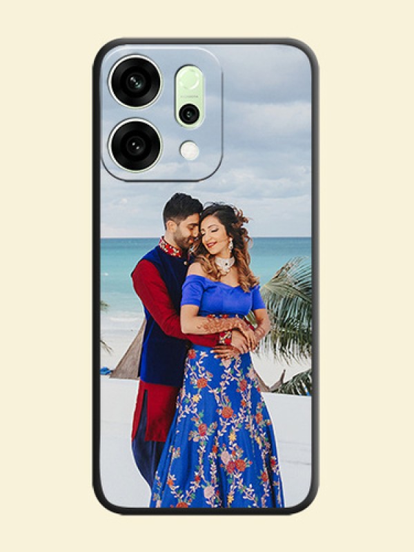 Full Single Pic Upload On Space Black Custom Soft Matte Mobile Back Cover - Oppo Reno 14 5G