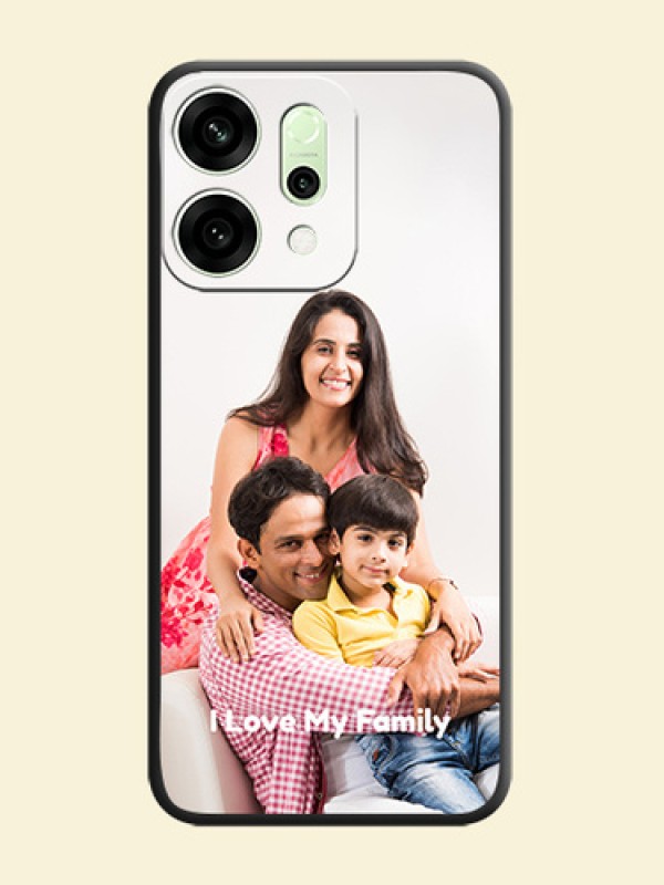 Full Single Pic Upload With Text On Space Black Custom Soft Matte Mobile Back Cover - Oppo Reno 14 5G