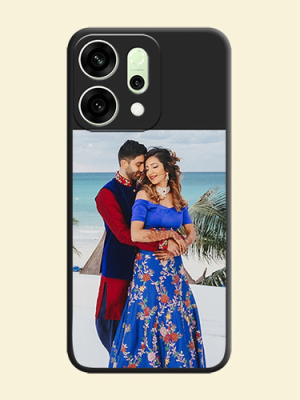 Image Upload With Space Black Color On Custom Soft Matte Mobile Back Cover - Oppo Reno 14 5G