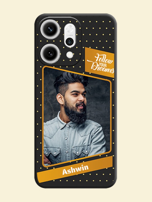 Follow Your Dreams with White Dots On Space Black Custom Soft Matte Mobile Back Cover - Oppo Reno 14 Pro 5G