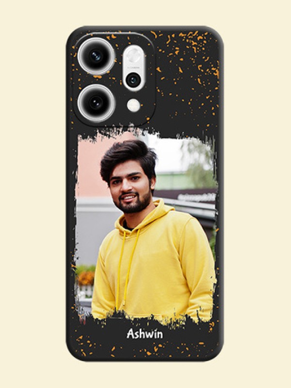 Spray Free Design on Photo On Space Black Custom Soft Matte Mobile Back Cover - Oppo Reno 14 Pro 5G