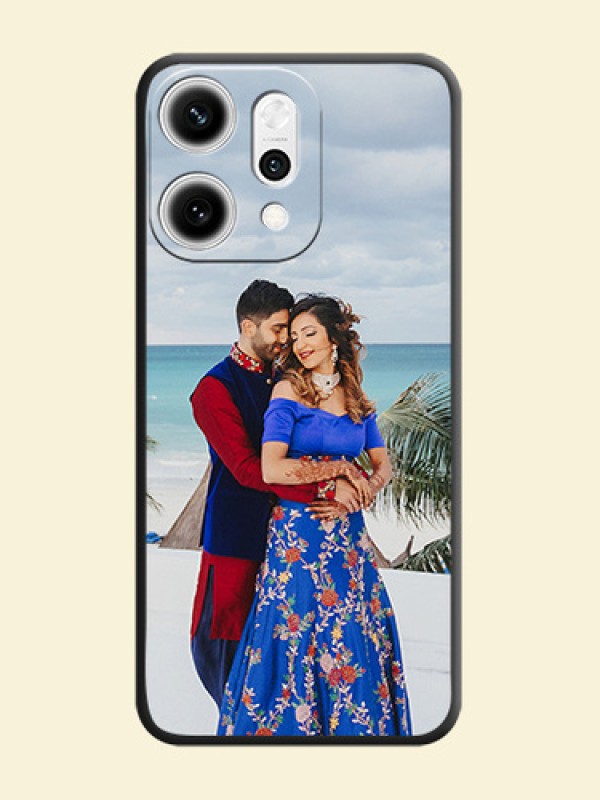 Full Single Pic Upload On Space Black Custom Soft Matte Mobile Back Cover - Oppo Reno 14 Pro 5G