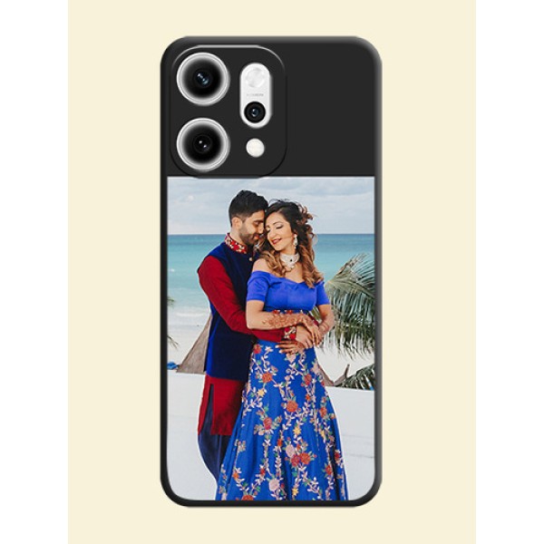 Image Upload With Space Black Color On Custom Soft Matte Mobile Back Cover - Oppo Reno 14 Pro 5G