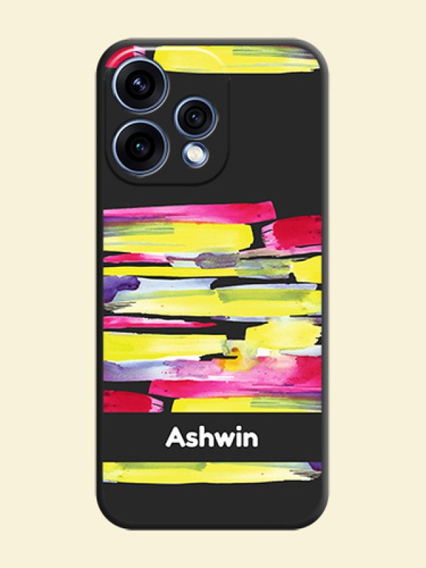 Brush Coloured On Space Black Custom Soft Matte Mobile Back Cover - Oppo Reno 15 5G