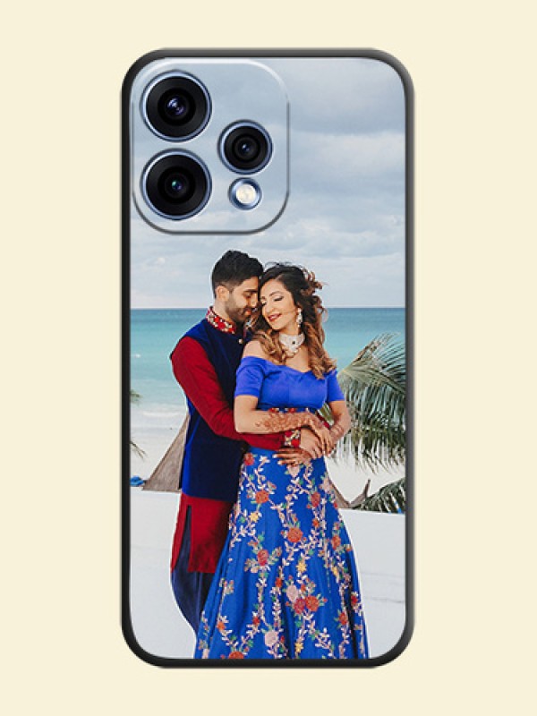 Full Single Pic Upload On Space Black Custom Soft Matte Mobile Back Cover - Oppo Reno 15 5G