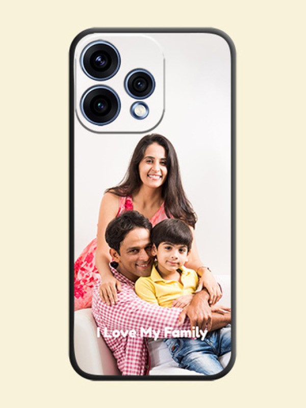 Full Single Pic Upload With Text On Space Black Custom Soft Matte Mobile Back Cover - Oppo Reno 15 5G