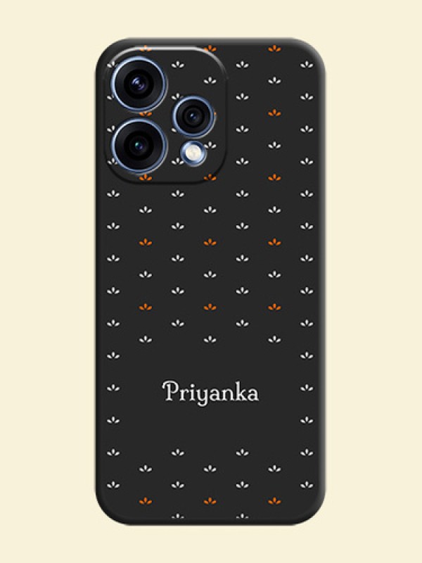 Simple Pattern With Custom Text On Space Black Custom Soft Matte Mobile Back Cover - Oppo Reno 15 5G