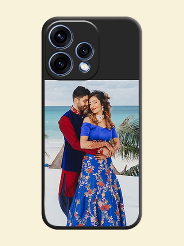 Image Upload With Space Black Color On Custom Soft Matte Mobile Back Cover - Oppo Reno 15 5G
