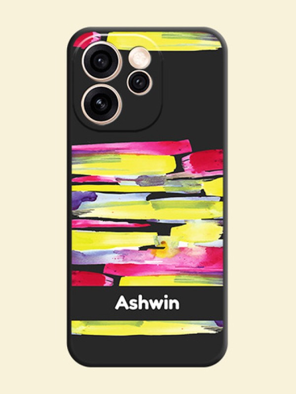 Brush Coloured On Space Black Custom Soft Matte Mobile Back Cover - Oppo Reno 15 Pro 5G