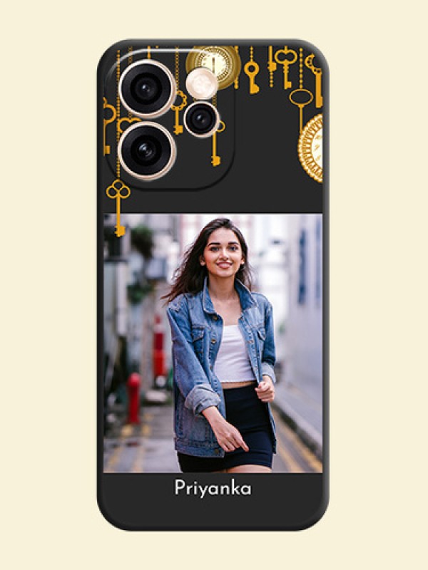 Decorative Design with Text On Space Black Custom Soft Matte Mobile Back Cover - Oppo Reno 15 Pro 5G